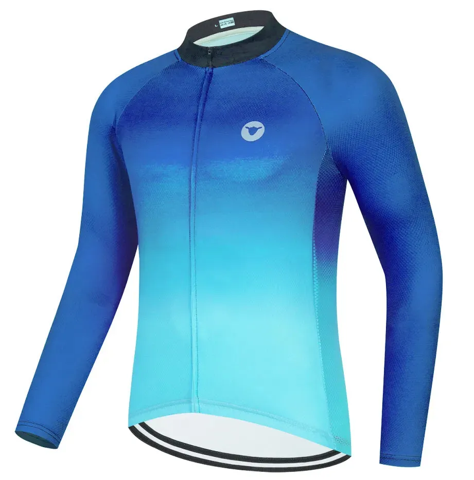 2023 Bicycle Team Cycling Shirts Long Sleeve Men Cycling Jersey Jersey Bike Wear Summer Premium Bicycle Clothing