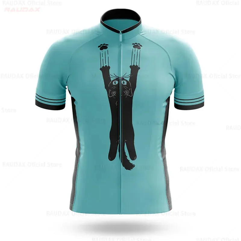 2023 Cycling Jersey Men  CAT Bike Top MTB Bicycle Shirt Mountain Road Riding Clothing Short Sleeve Summer