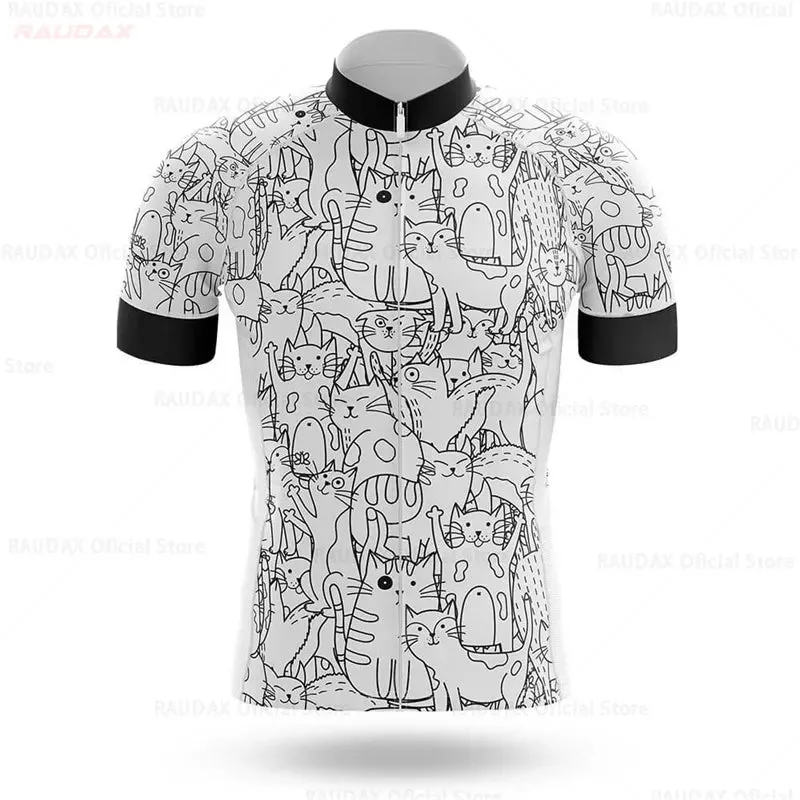 2023 Cycling Jersey Men  CAT Bike Top MTB Bicycle Shirt Mountain Road Riding Clothing Short Sleeve Summer