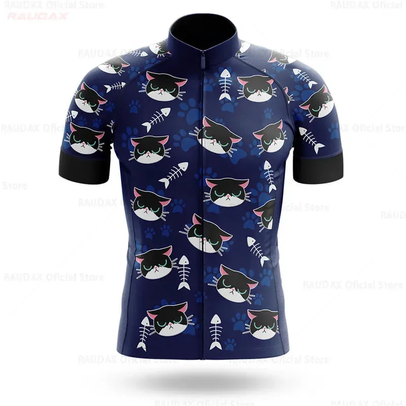 2023 Cycling Jersey Men  CAT Bike Top MTB Bicycle Shirt Mountain Road Riding Clothing Short Sleeve Summer