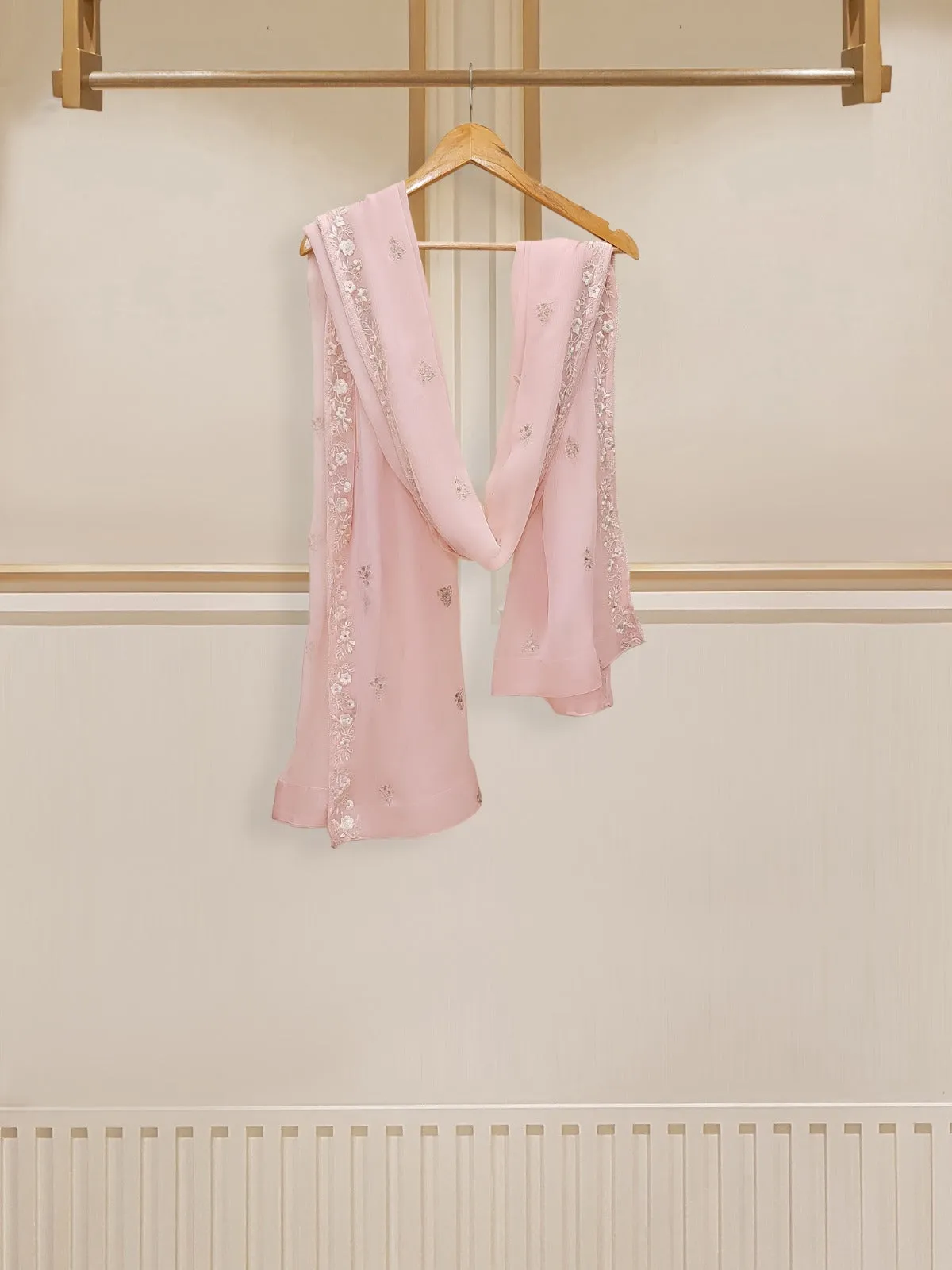 3 Piece - Embroidered Chiffon Suit S109774