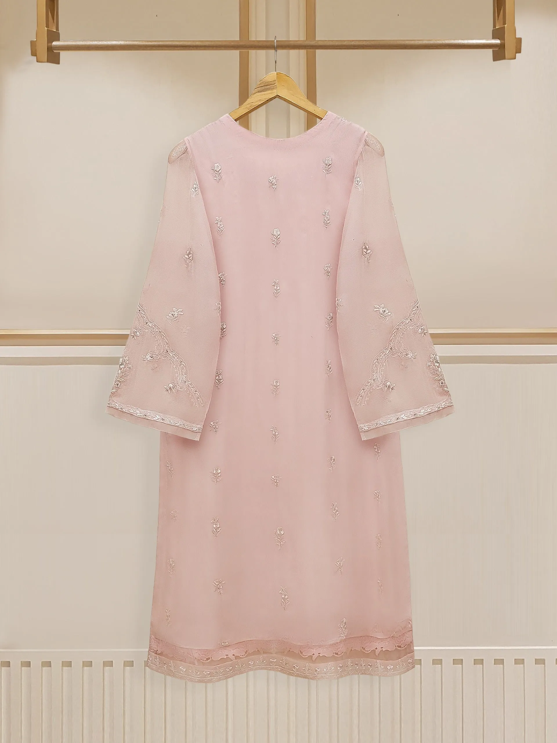 3 Piece - Embroidered Chiffon Suit S109774