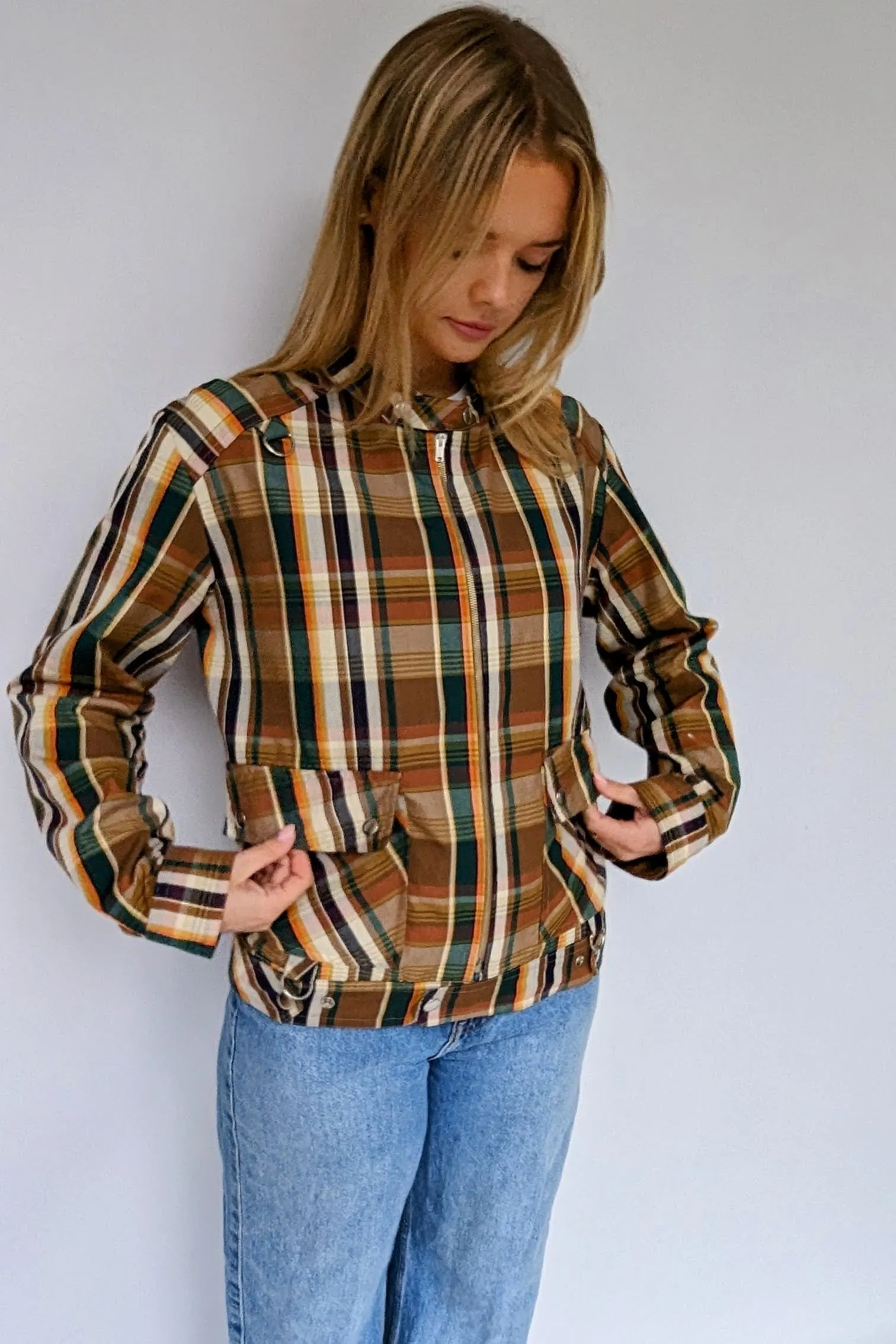 80s Retro Checked Jacket