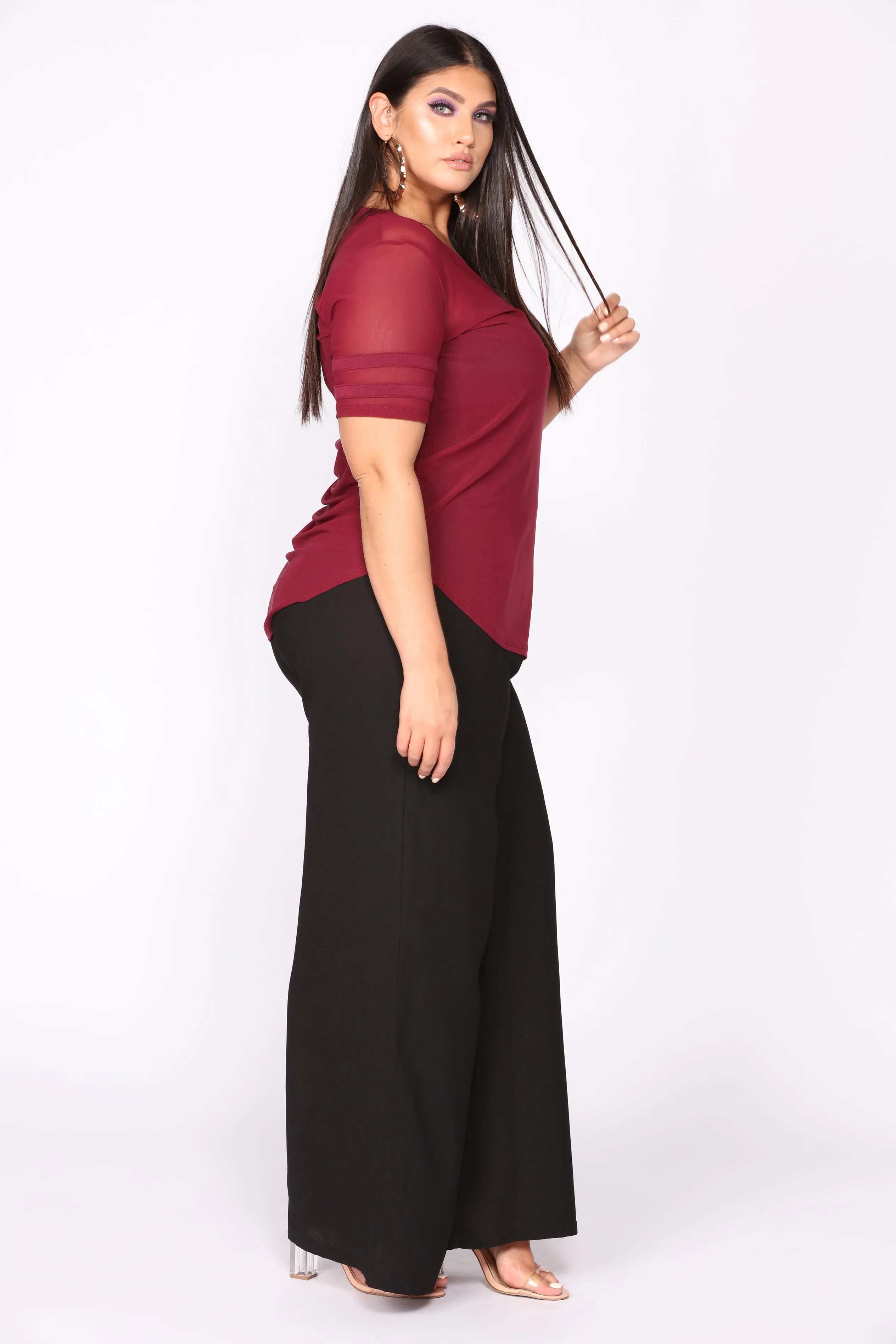 Alissa Mesh High Rise Pants - Black