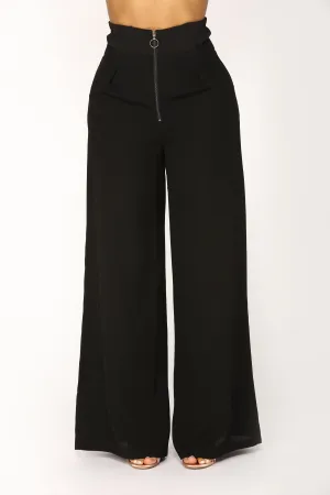 Alissa Mesh High Rise Pants - Black