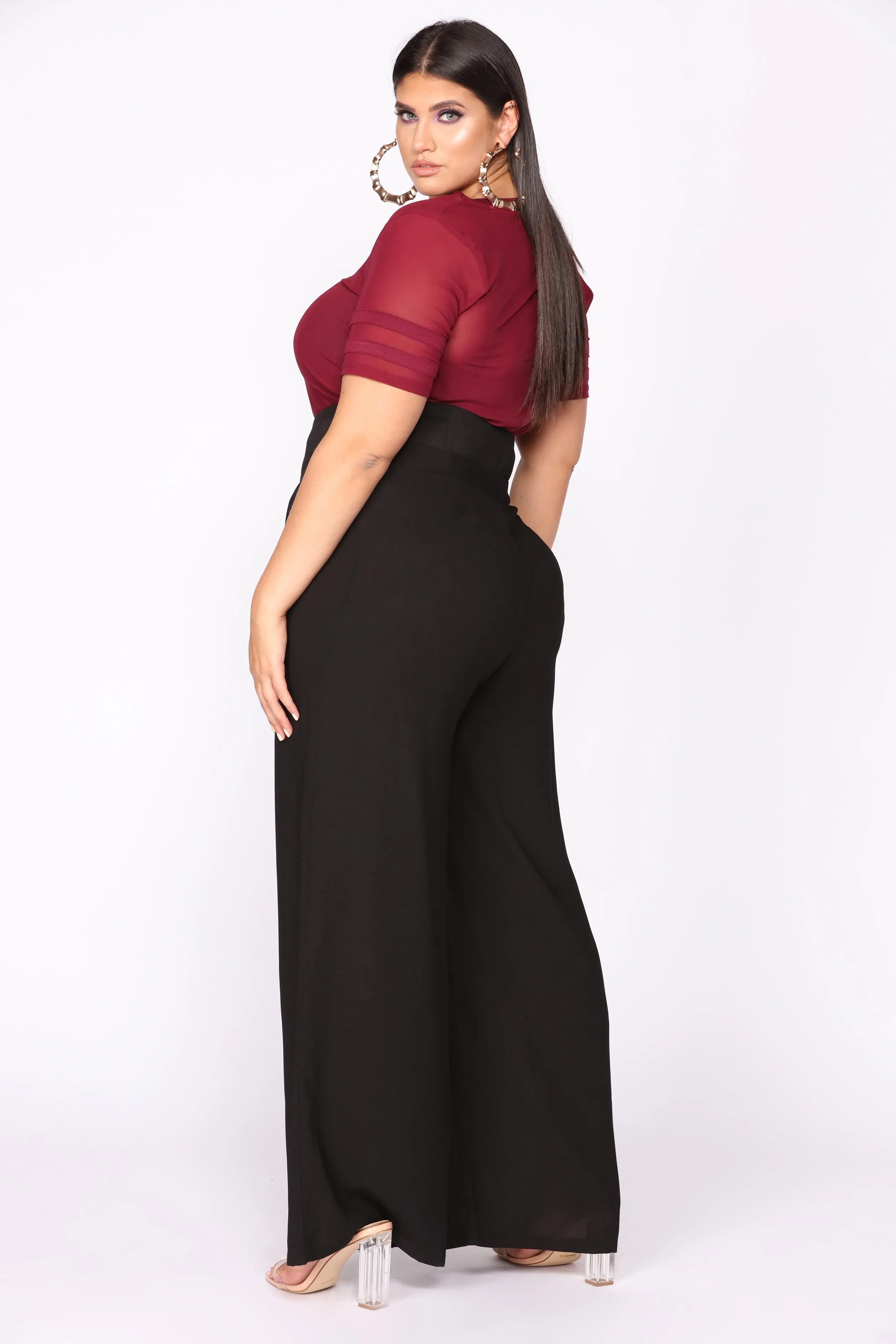 Alissa Mesh High Rise Pants - Black