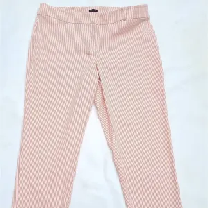 Ann Taylor Red and White Striped Cropped Pants