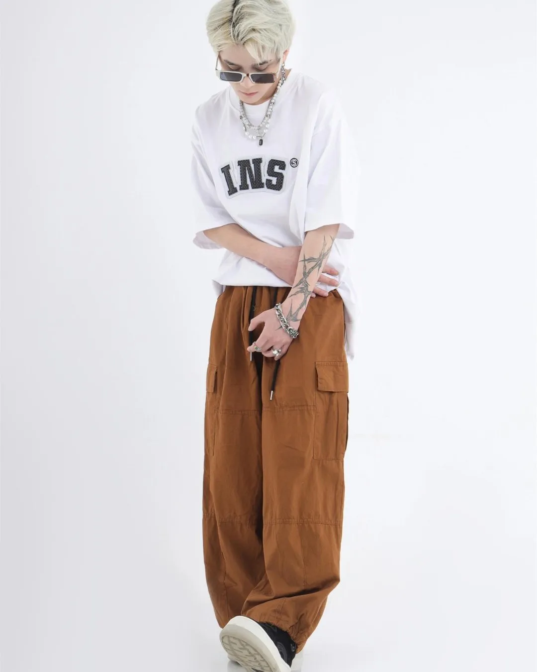 Balloon Silhouette Wide Cargo Pants INS0006