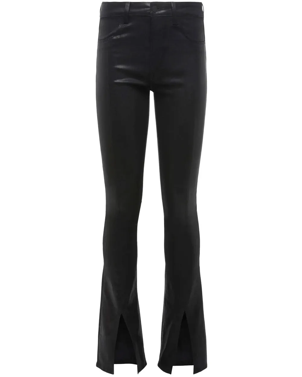 Beatrix High Rise Baby Bootcut Jean in Noir Coated