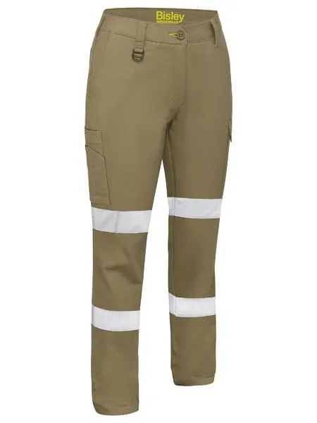 Bisley Ladies Taped Stretch Cotton Drill Cargo Pants (BISBPLC6008T)