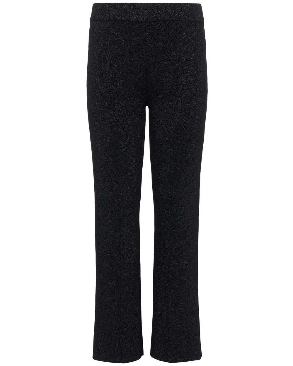 Black and Gunmetal Ren Fit and Flare Knit Pant