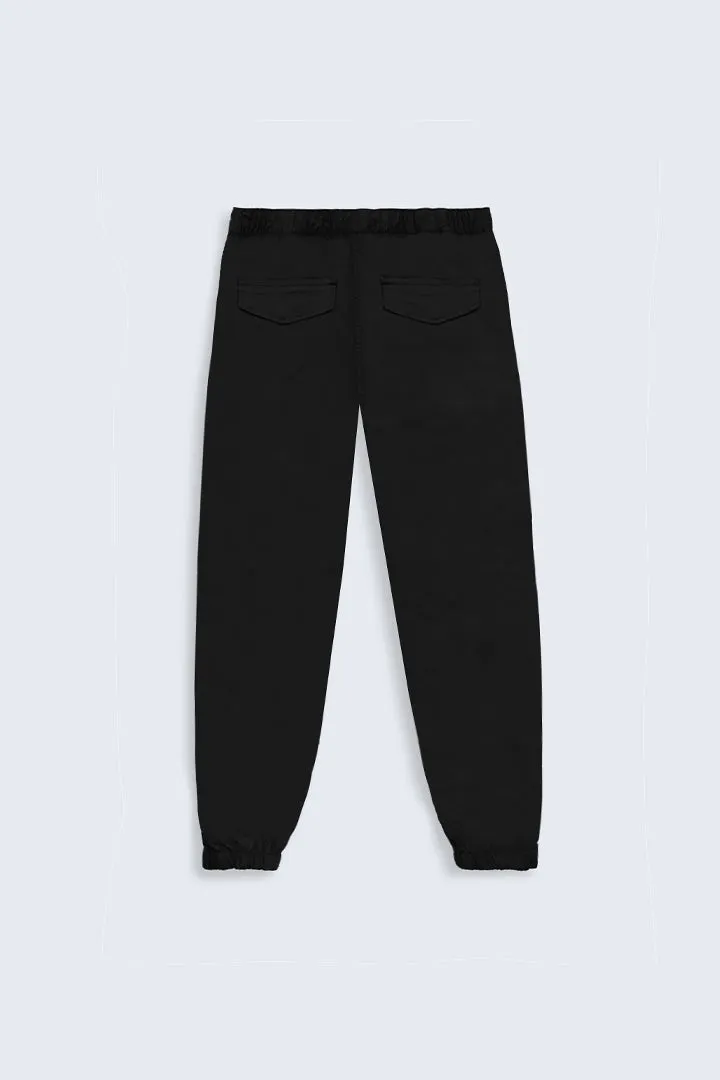 Black Comfort Fit Jogger Pants