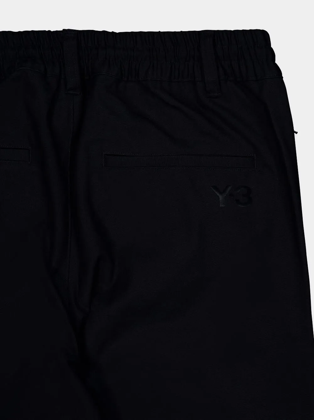 Black Cotton Drawstring Trousers