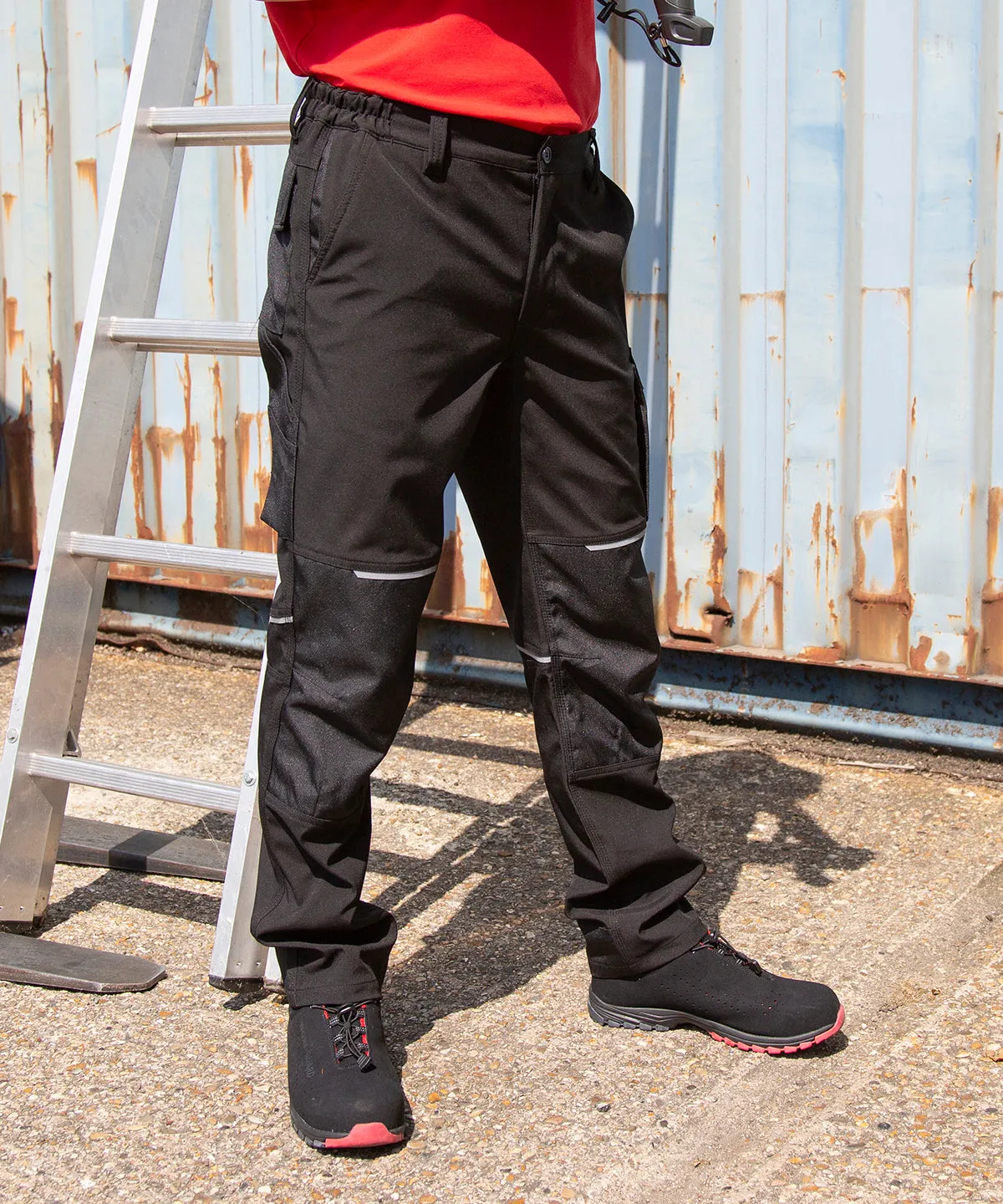 Black - Slim softshell work trouser