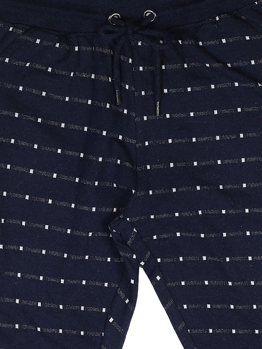 BOY'S NAVY DOBBY REGUALR FIT JOGGER