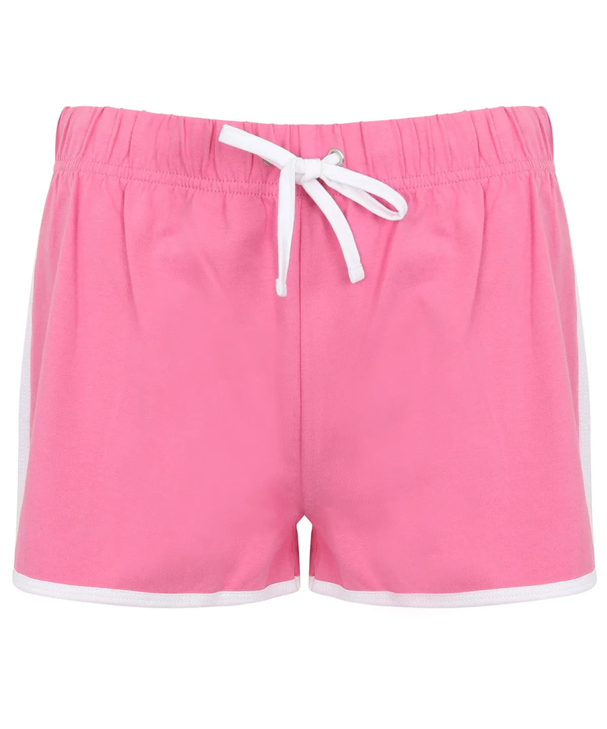 Bright Pink/White - Women's retro shorts