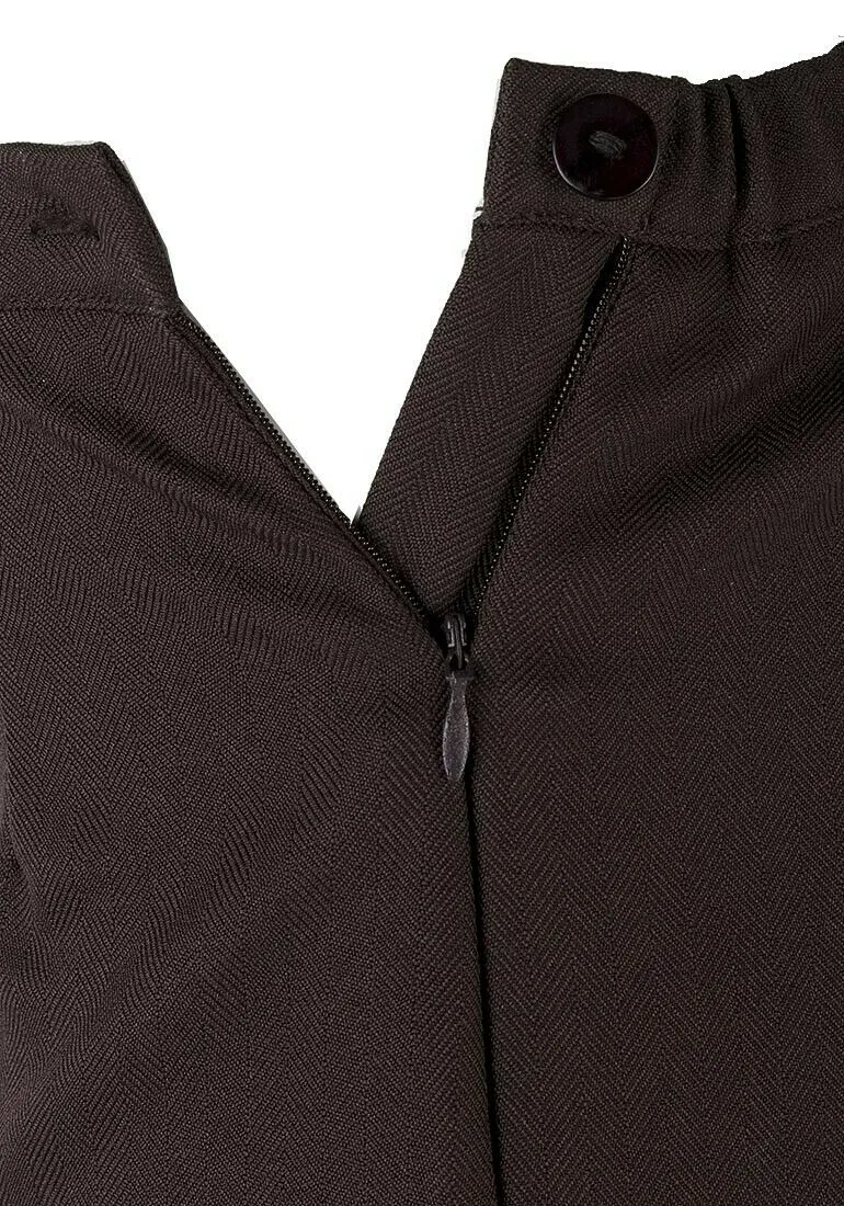 Brown Side Elasticated Waist Comfort Fit Trouser