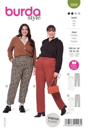 Burda - 5946  Trousers Plus