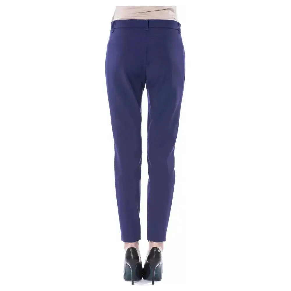 BYBLOS Blue Polyester Women's Pant