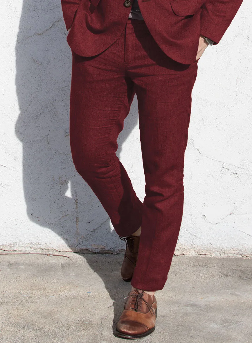 Campari Cranberry Linen Pants