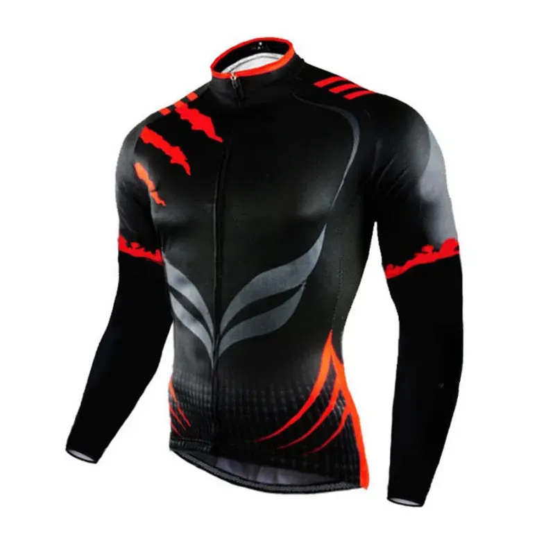Cycling Team Men's Cycling Jersey Long Sleeve Set MTB Bike Clothing Tenue Velo Homme Bicycle Wear