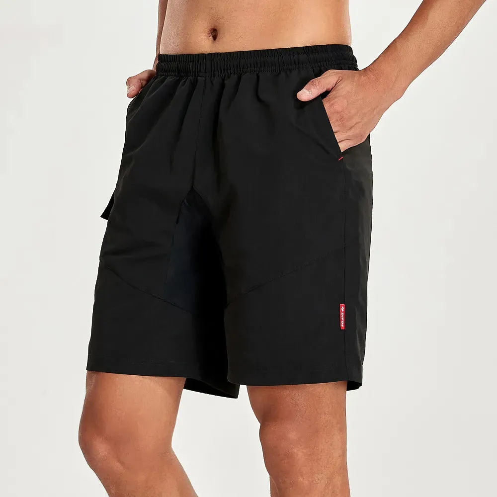 DIFOS Men's Cycling Shorts with 3D Padded Underwear Summer Shockproof MTB Bicycle Downhill Shorts Leisure Loose Fit Road Pants