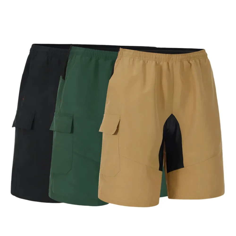 DIFOS Men's Cycling Shorts with 3D Padded Underwear Summer Shockproof MTB Bicycle Downhill Shorts Leisure Loose Fit Road Pants