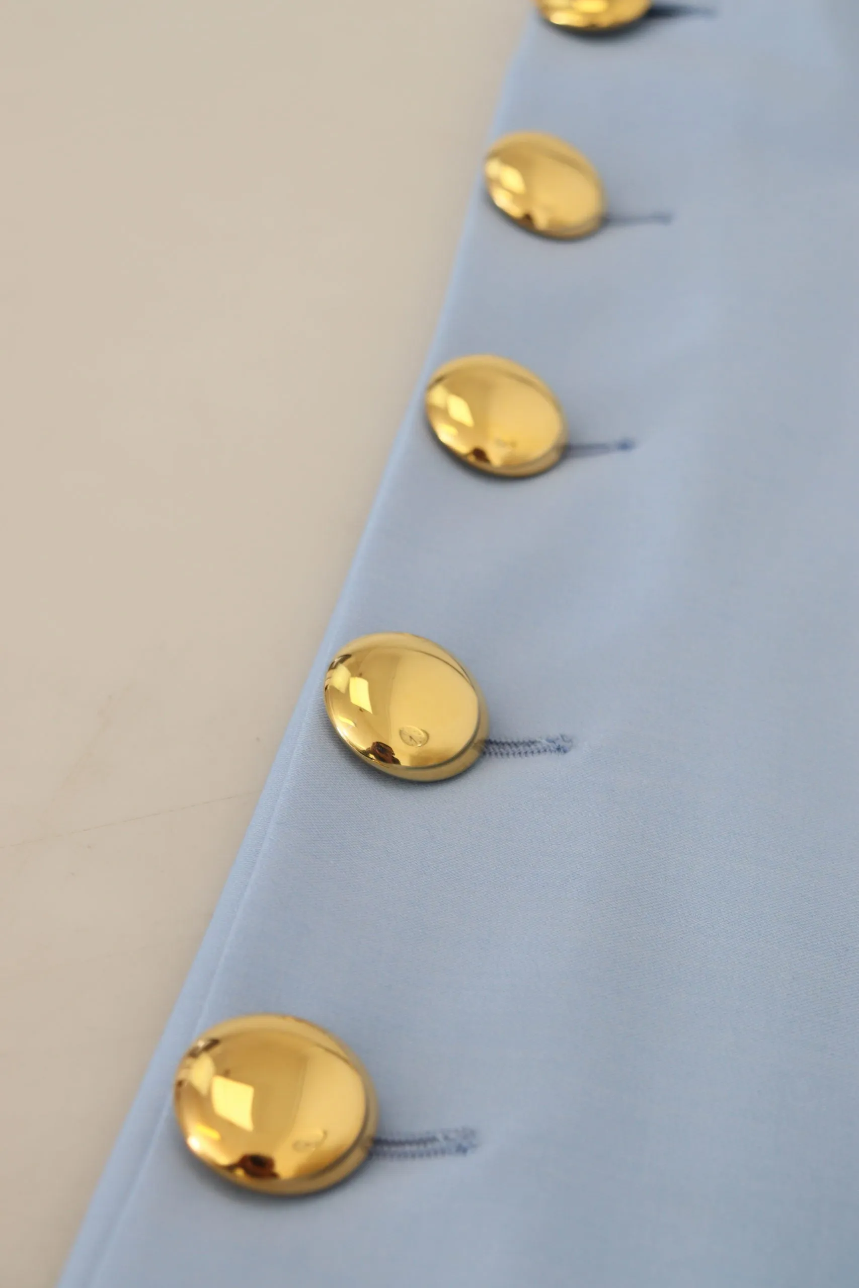 Dolce & Gabbana Elegant Light Blue Wool-Silk Blend Pants