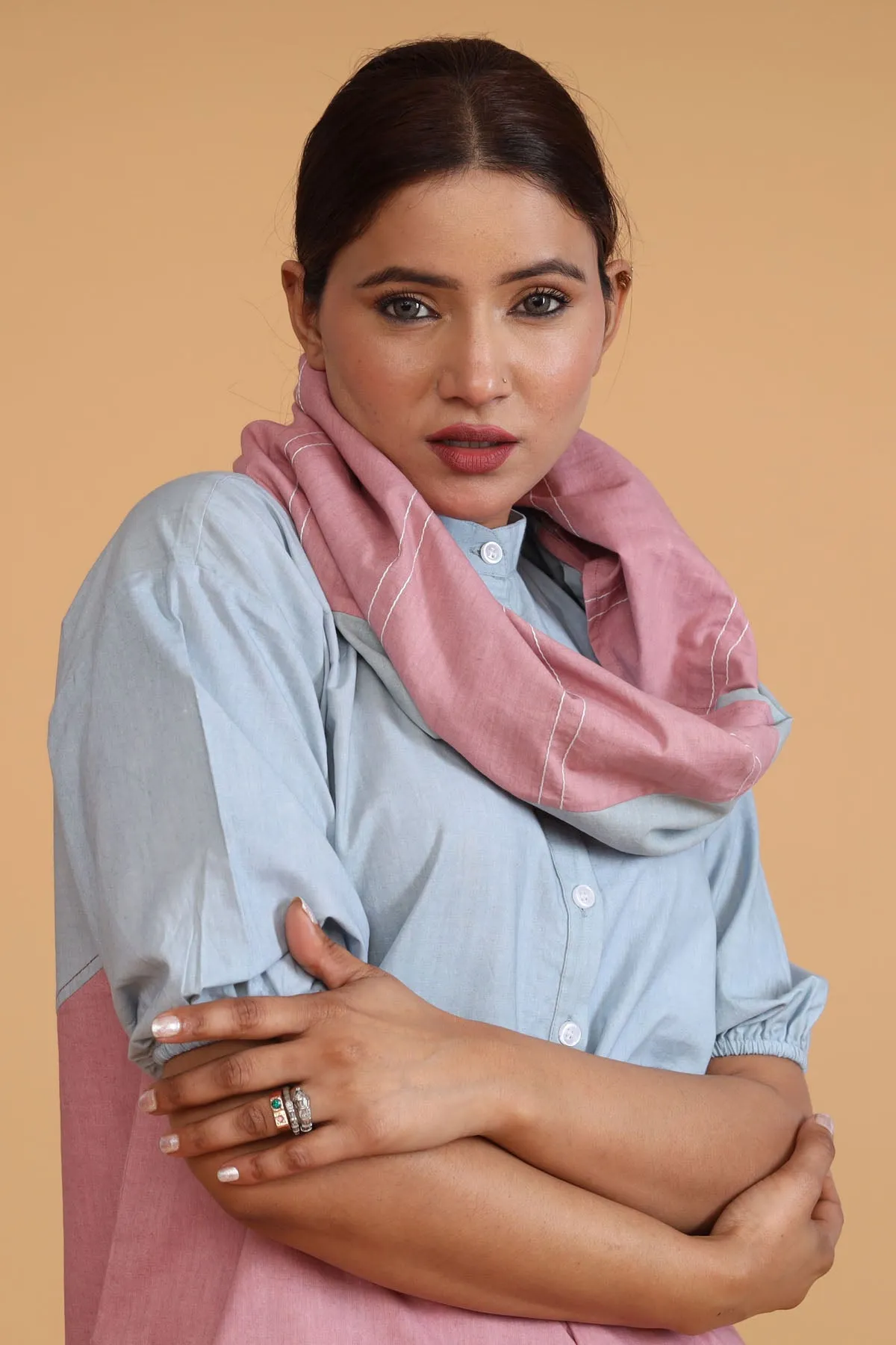 Double Shade Co-ord Set & Scarf