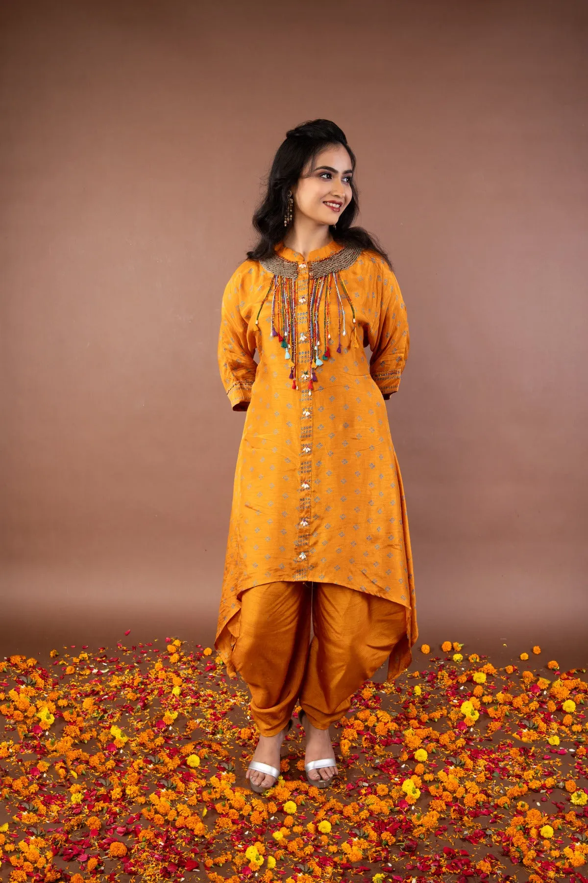 Embroidered Kurta with Harem Pant