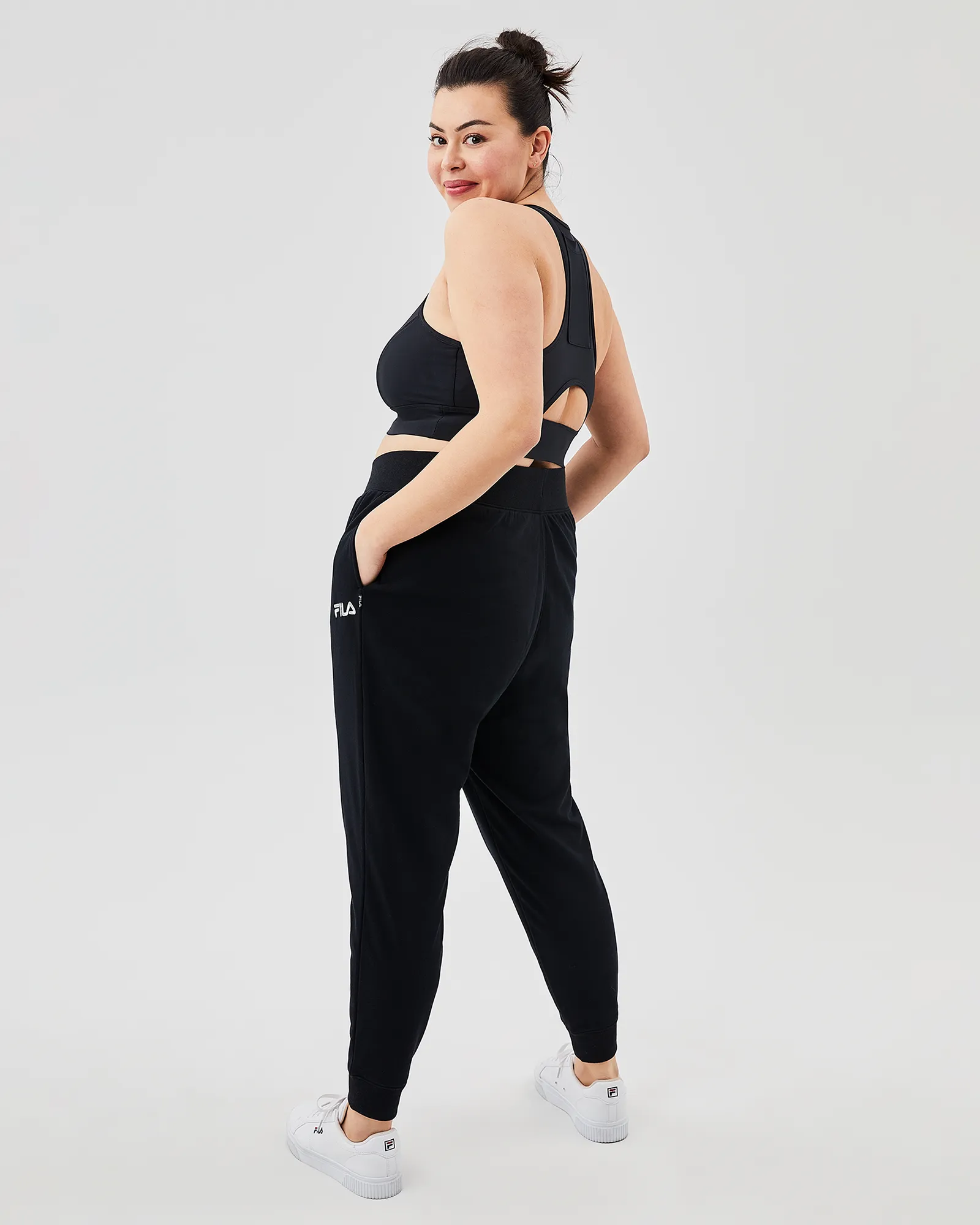 Emiliana Drawstring Jogger | Black / Silver