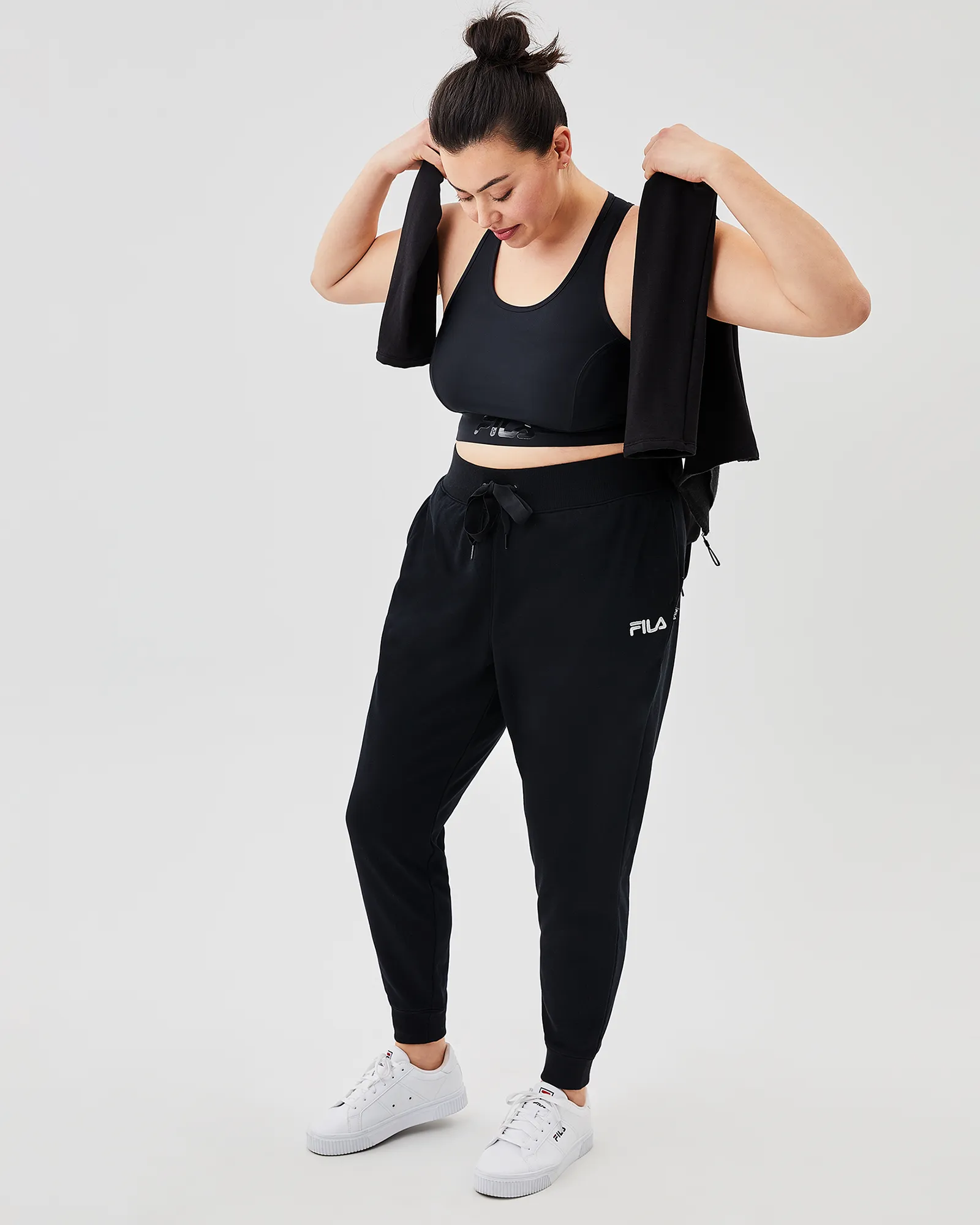 Emiliana Drawstring Jogger | Black / Silver