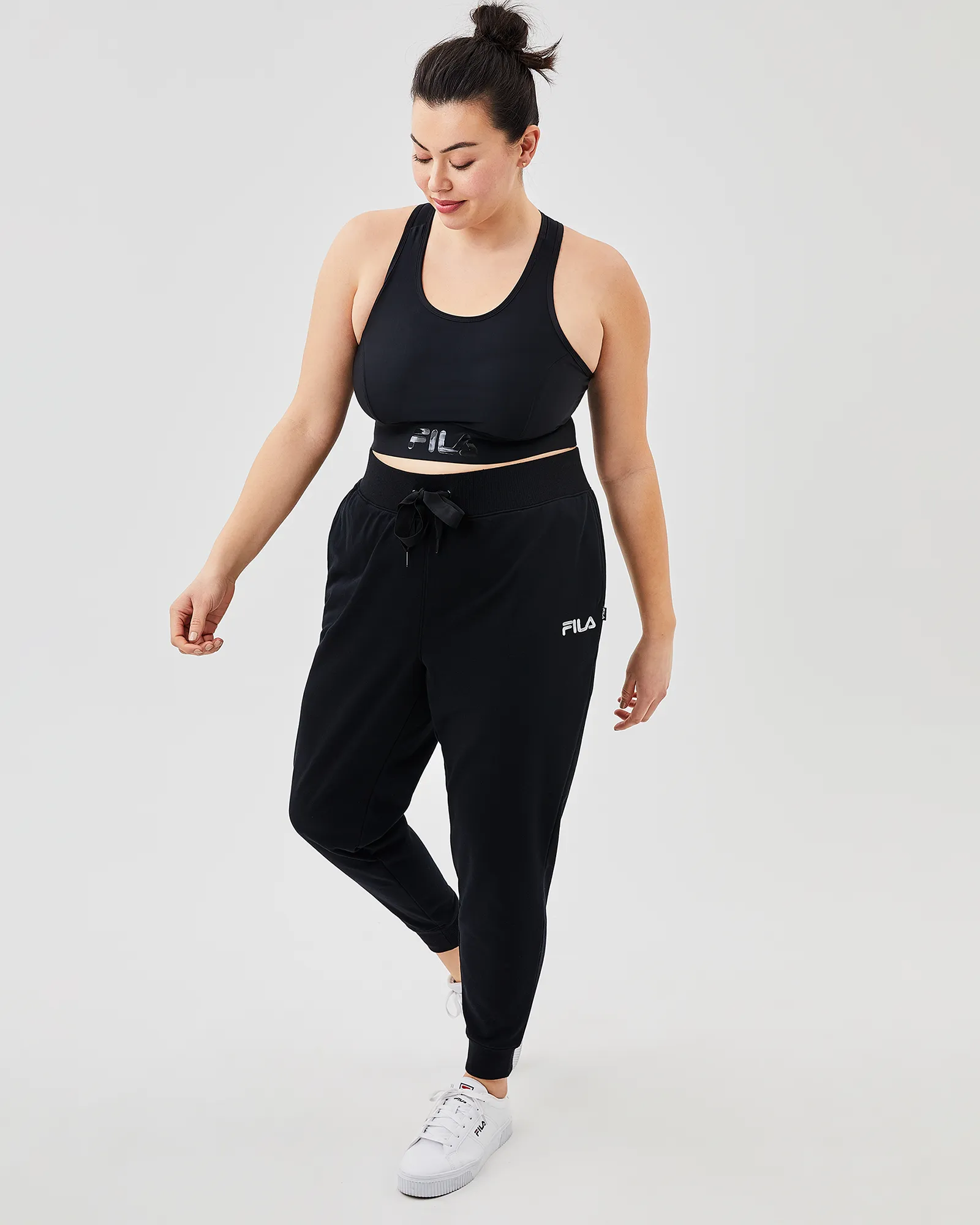 Emiliana Drawstring Jogger | Black / Silver