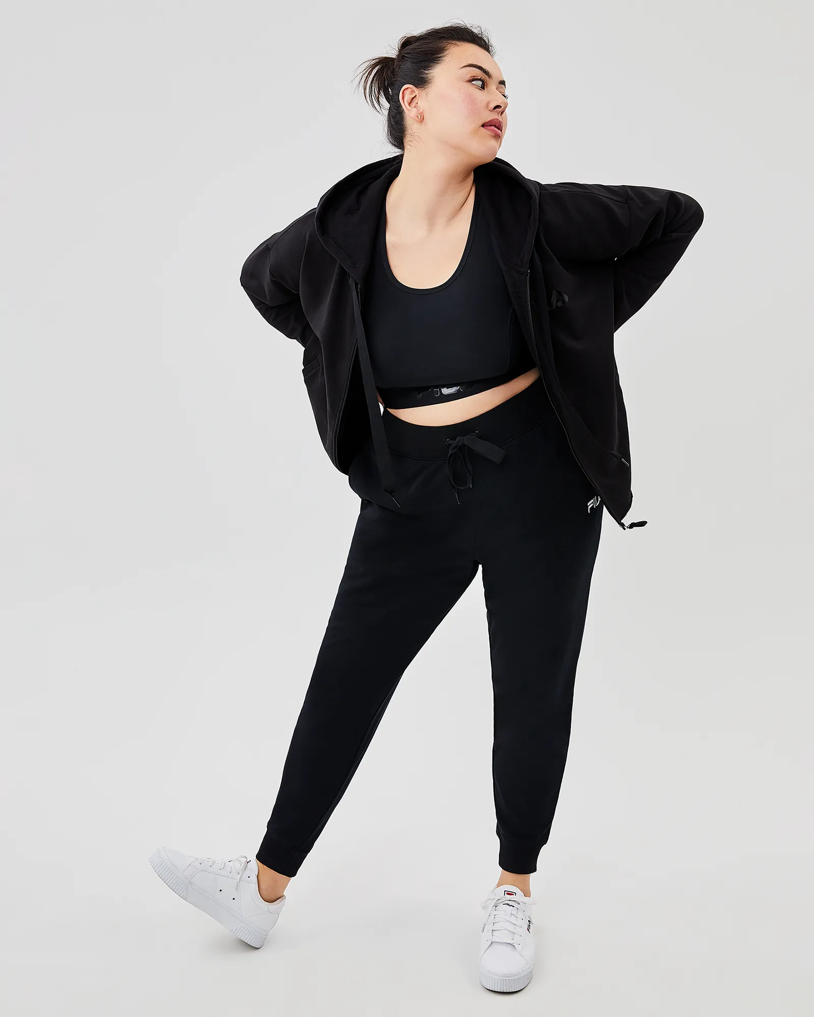 Emiliana Drawstring Jogger | Black / Silver