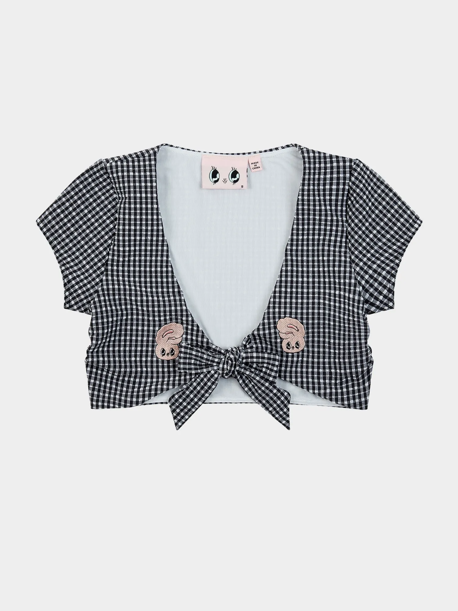 Esther Loves Oaf Black & White Gingham Bikini Top