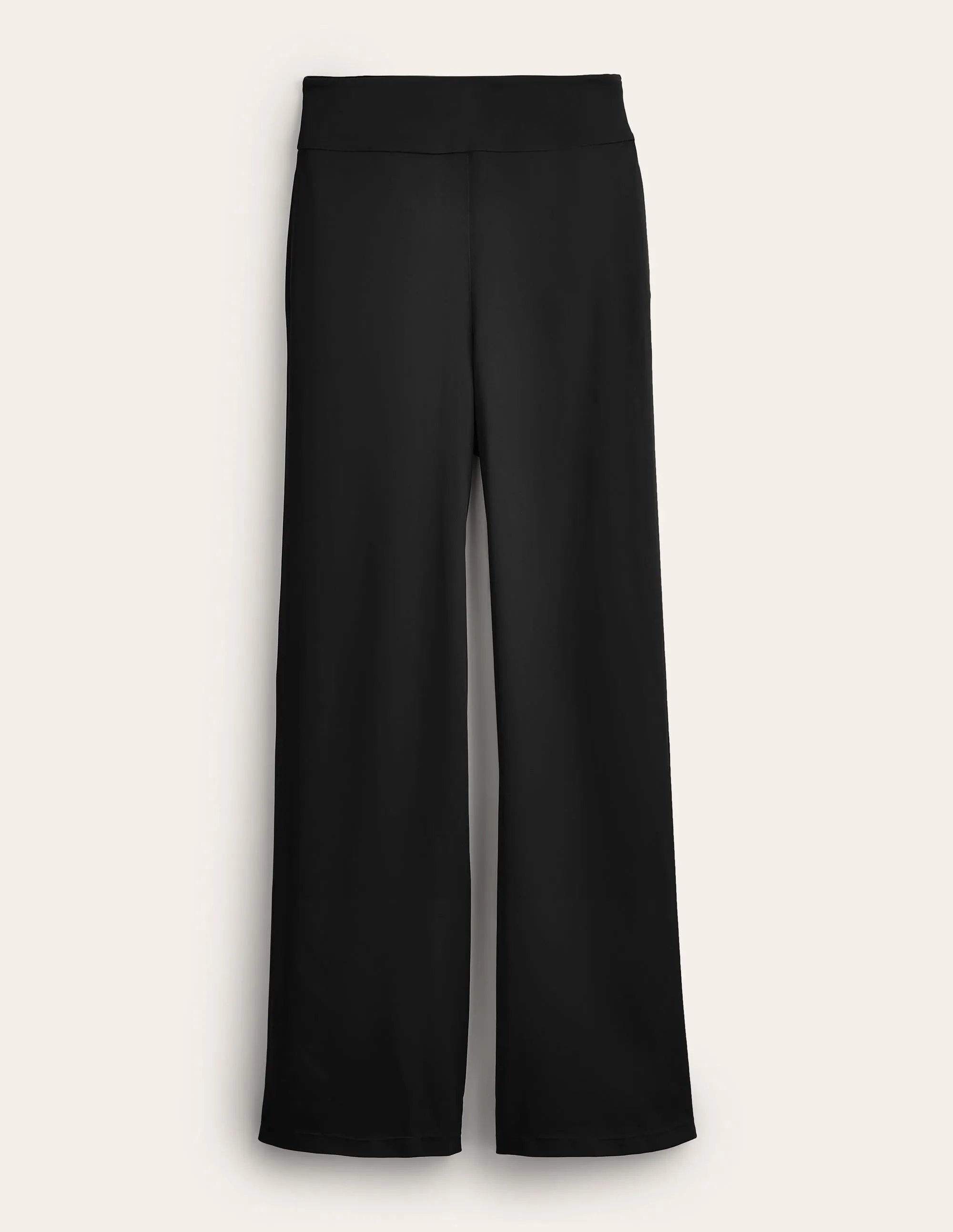 Fluid Wide Leg Trousers-Black