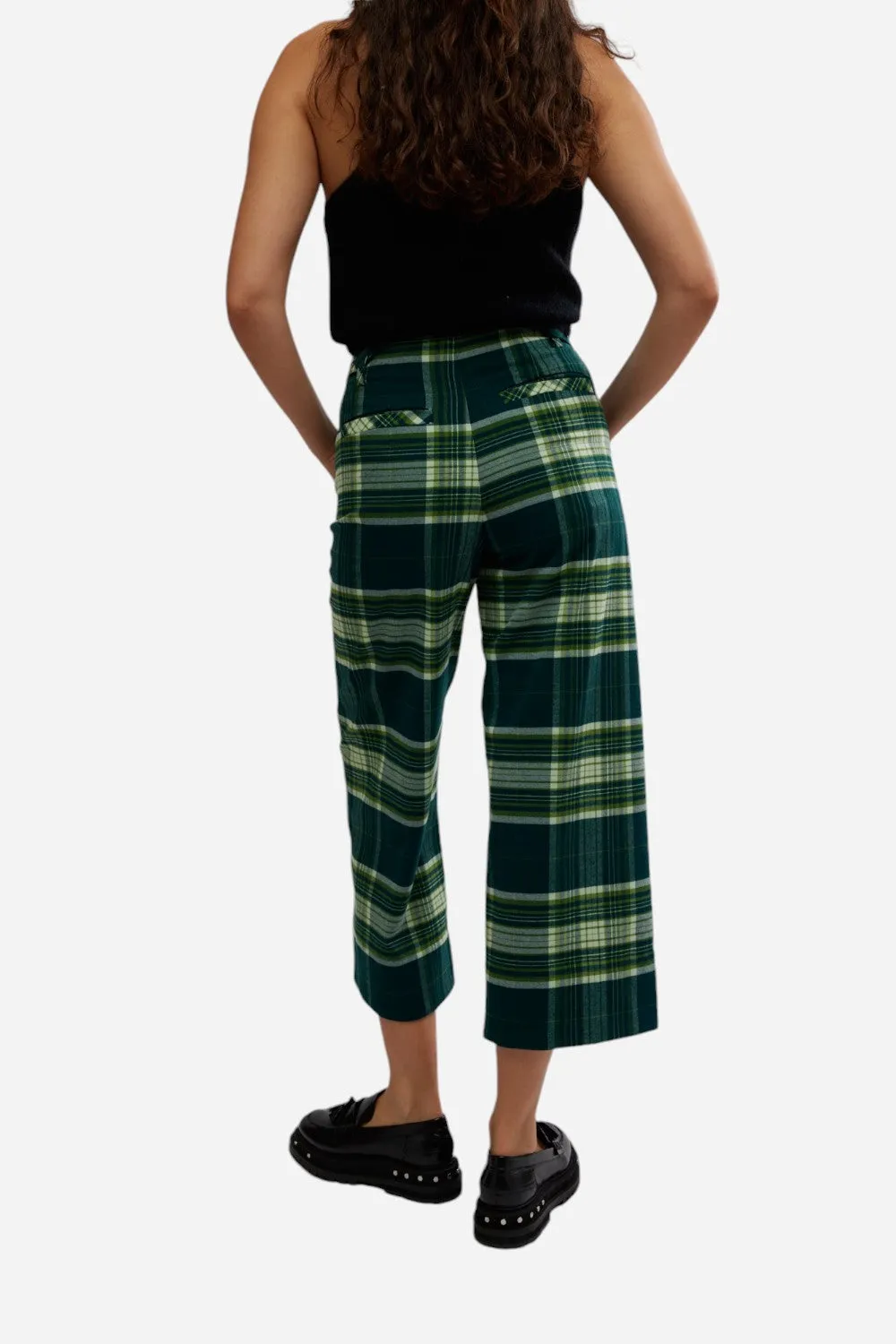 Free People Acadia Trouser in Green Combo