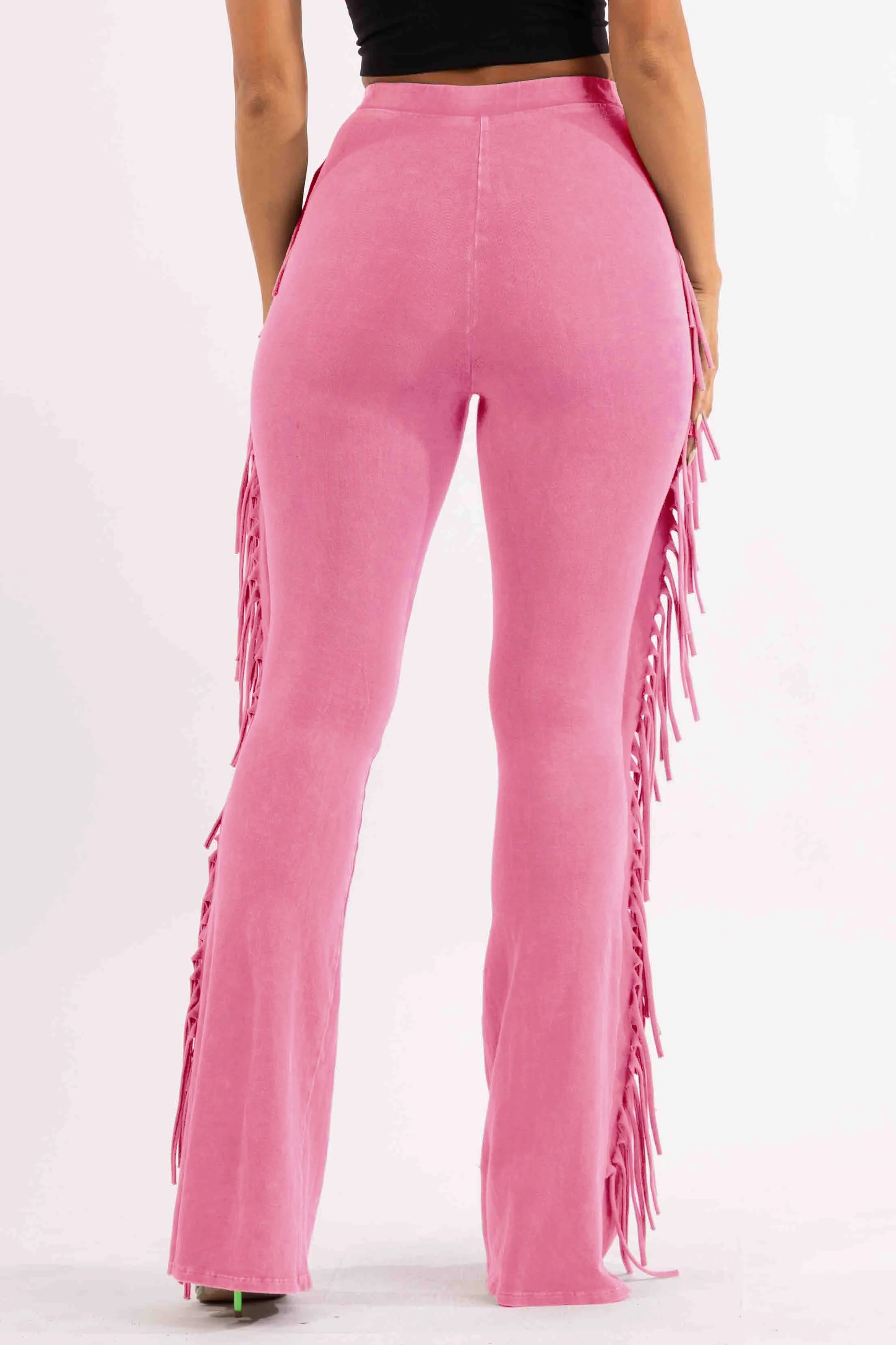 Fringe Detailed Legging Style Pants
