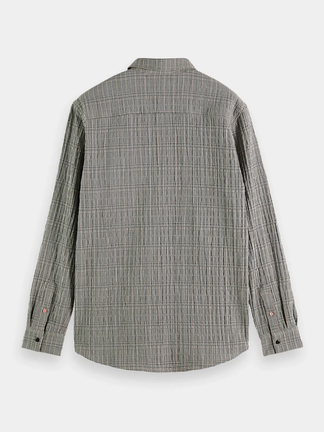 Glen check seersucker shirt