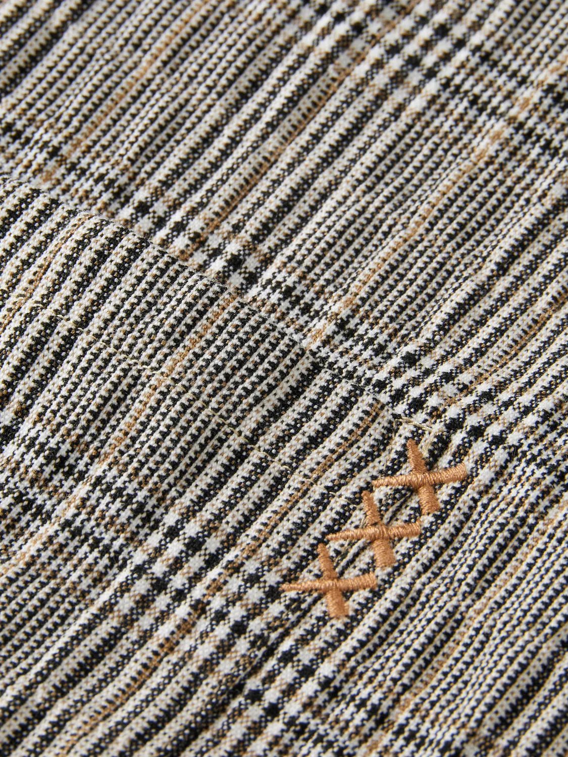Glen check seersucker shirt