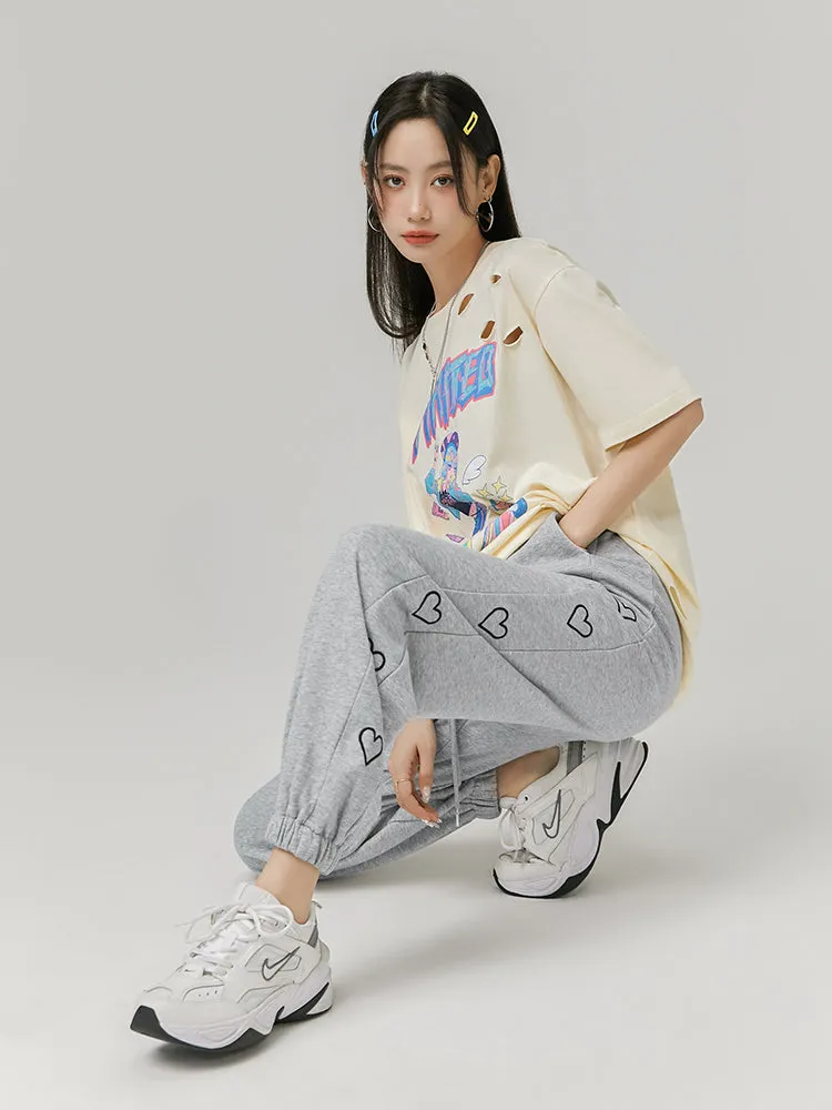 Heart Design Sweatpants