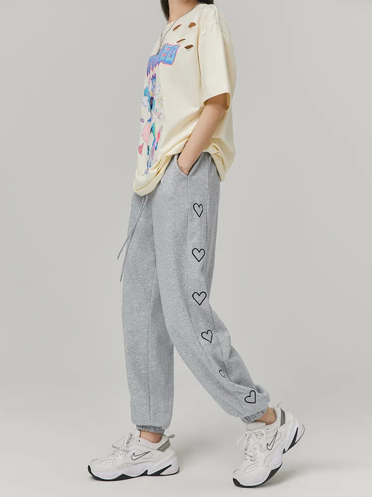 Heart Design Sweatpants