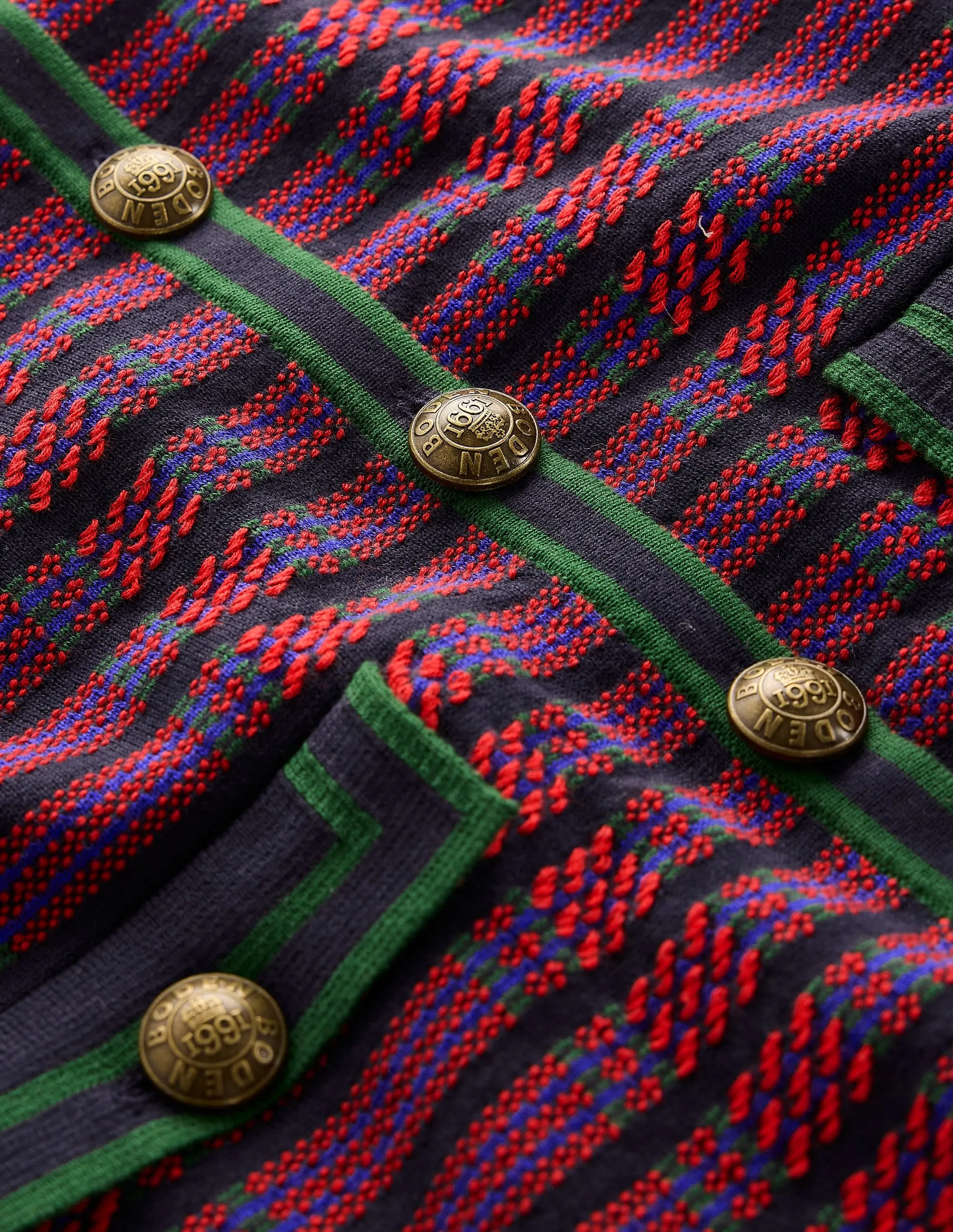 Holly Knitted Jacket-Multi, Check