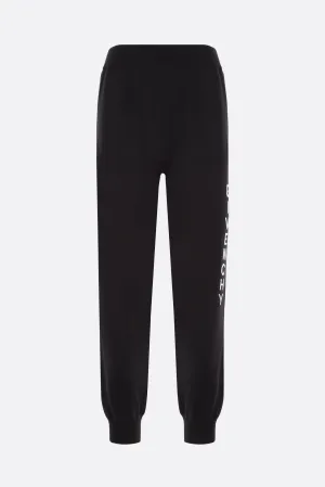 Intarsia Pattern Wool Knit Joggers