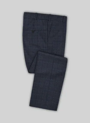 Italian Flick Blue Checks Flannel Pants