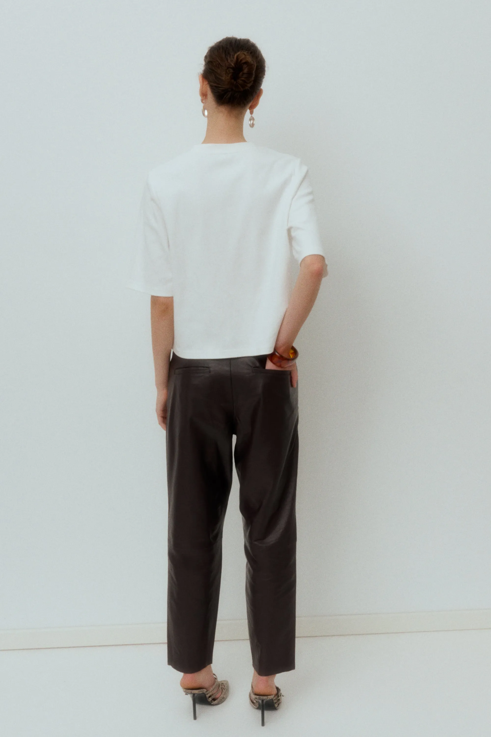 IVY-Ali Kylie Leather Pant - Expresso Brown