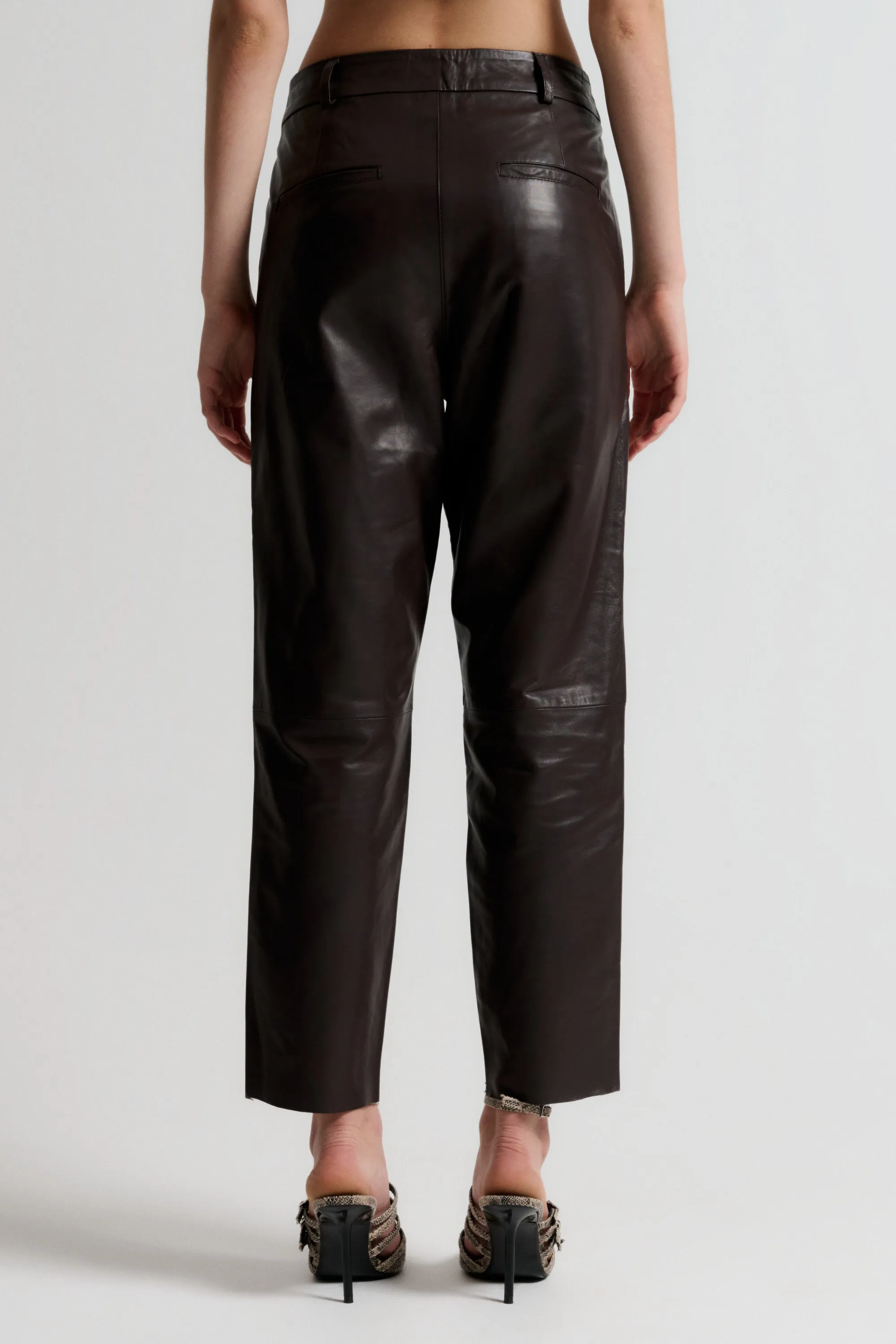 IVY-Ali Kylie Leather Pant - Expresso Brown