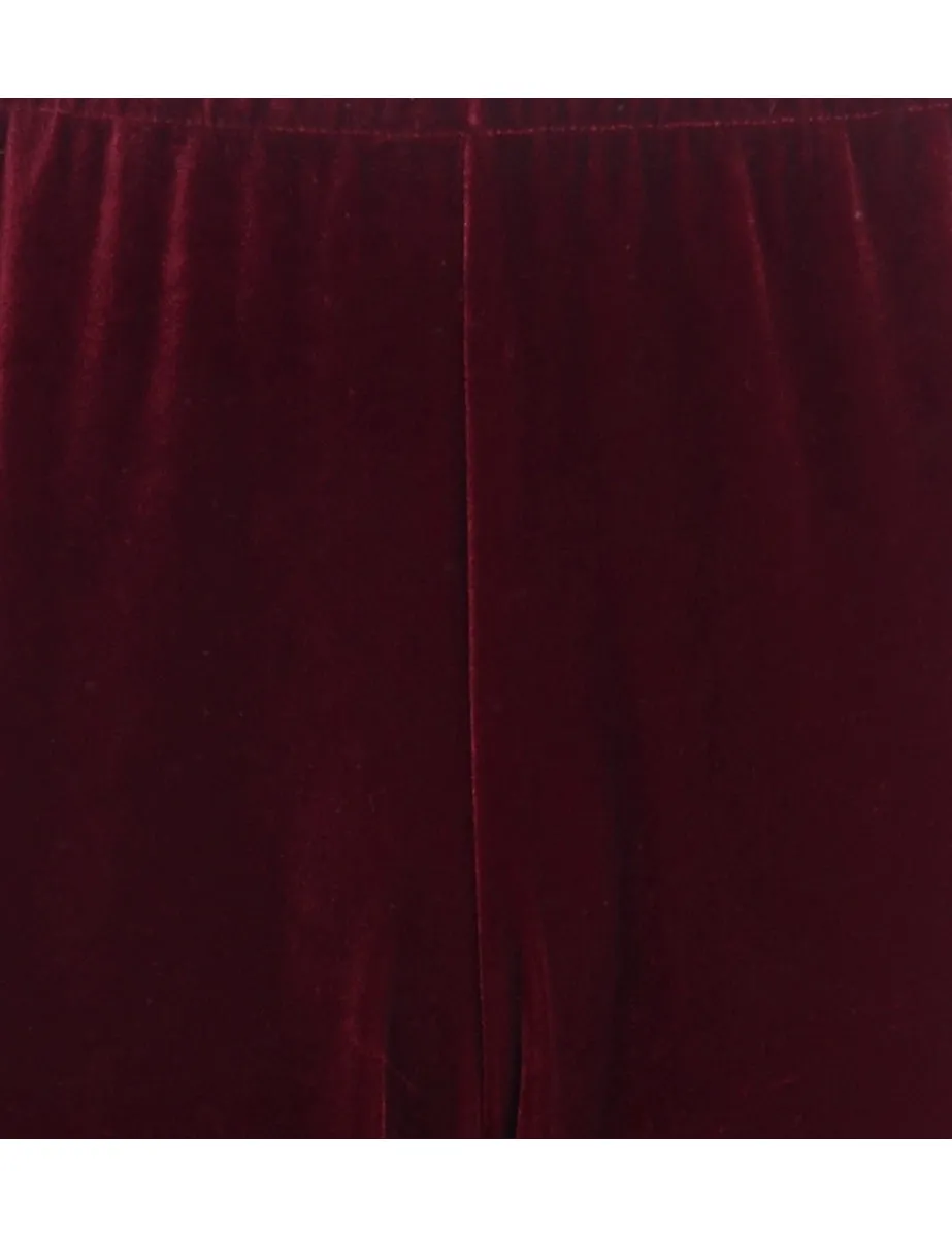 Label Burgundy Carla Velvet Culotte