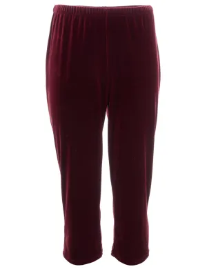 Label Burgundy Carla Velvet Culotte