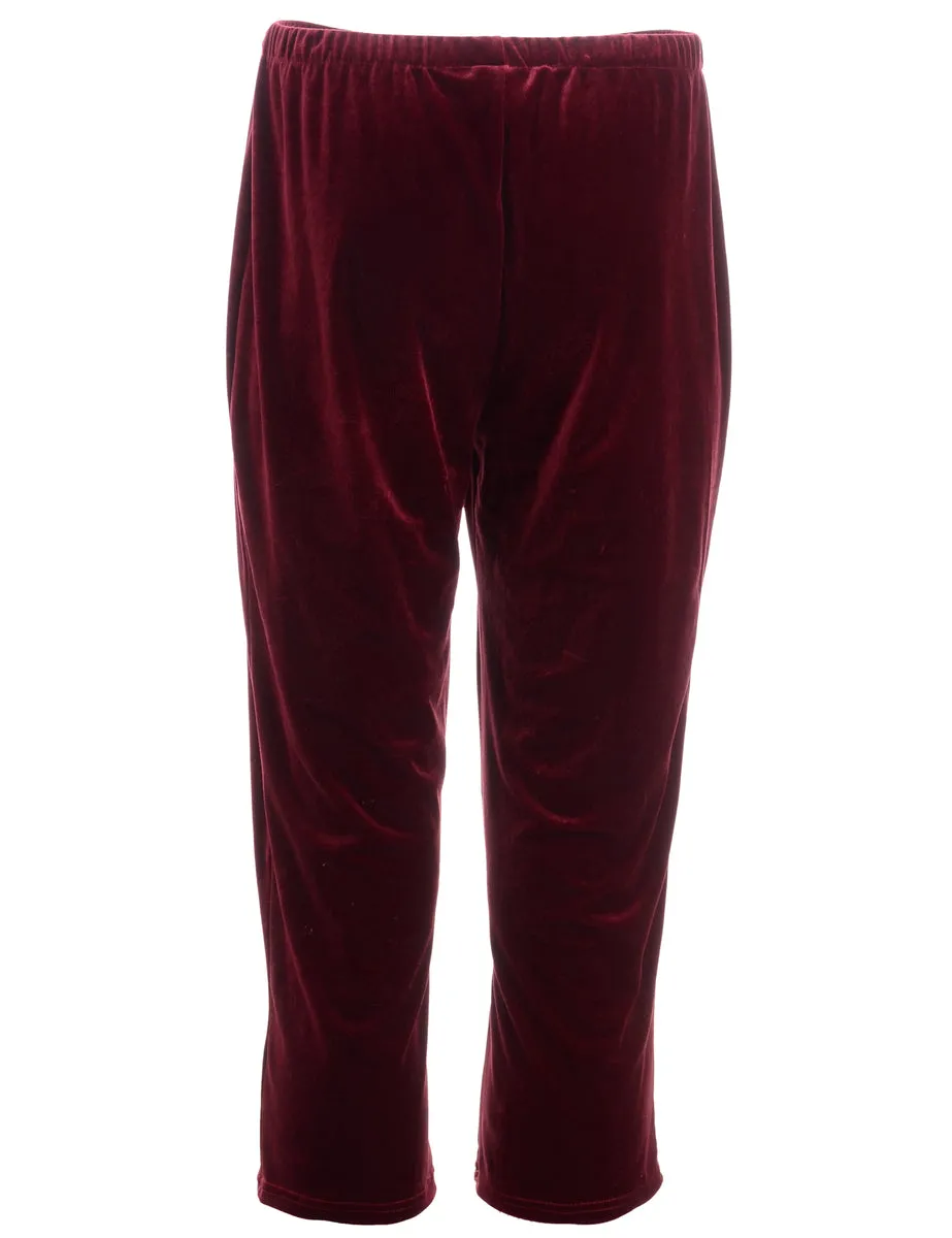 Label Burgundy Carla Velvet Culotte